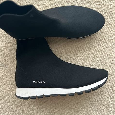 prada black sock shoes|prada sock sneakers.